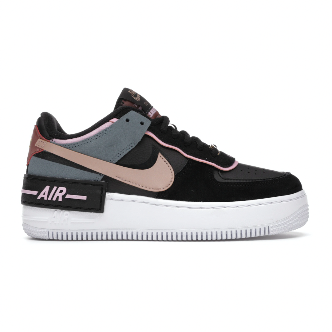 Nike Air Force Shadow Black Light Arctic Pink Claystone Red